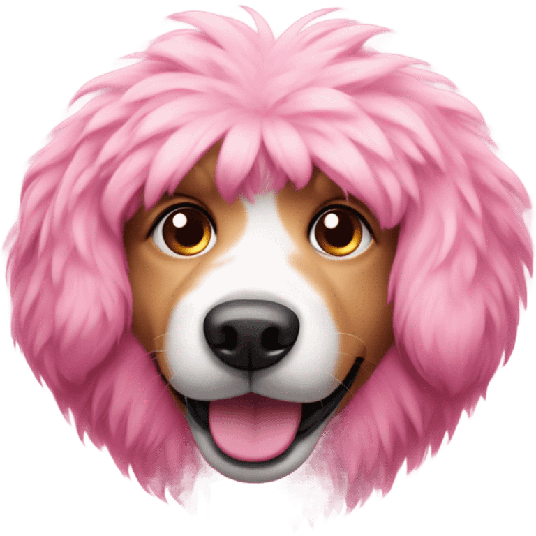 Pink dog emoji