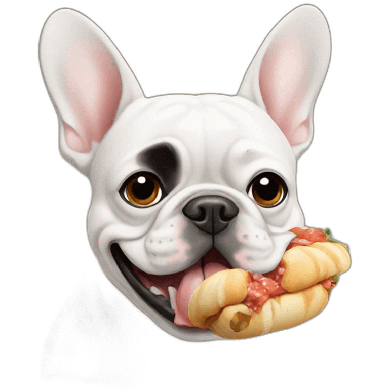 FRENCH BULLDOG EATING emoji