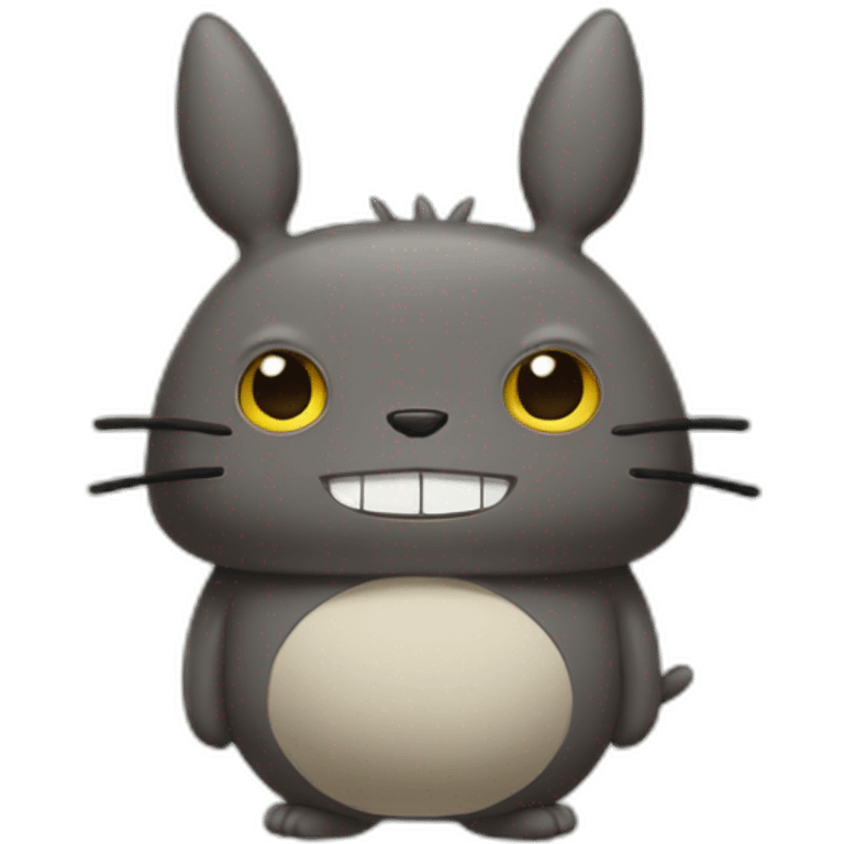 Brune dans un costume de Totoro emoji