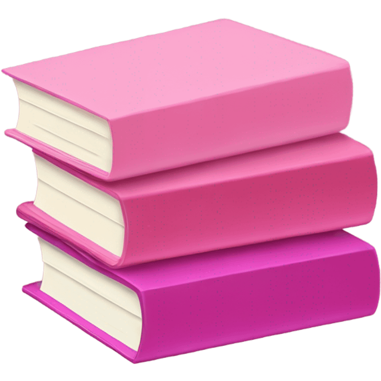 Stack of pink books, different shades emoji