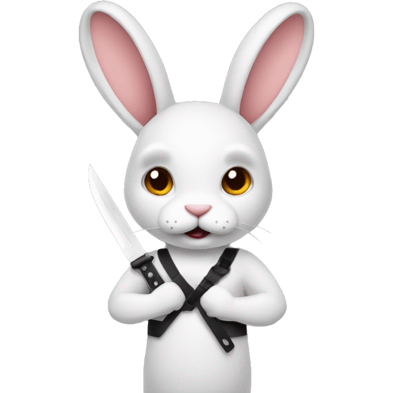 Rabbit with a knife emoji