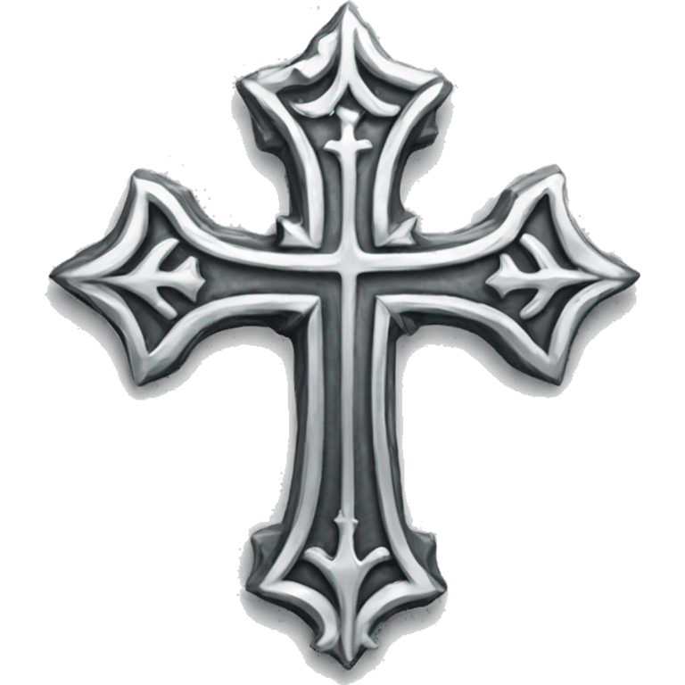 silver gothic cross emoji