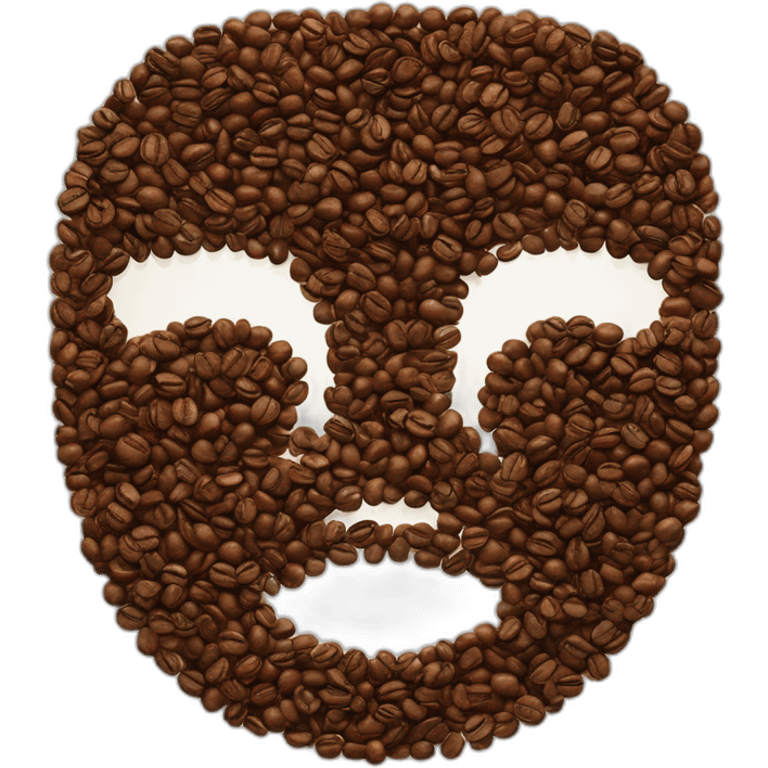 speech bubble icon made of coffee beans emoji