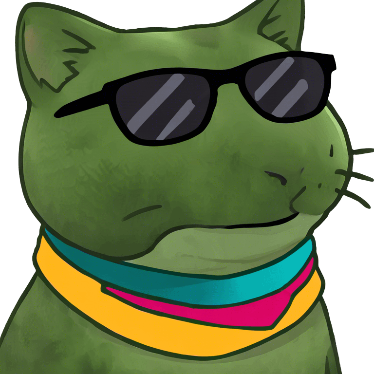 Cat with sunglasses emoji