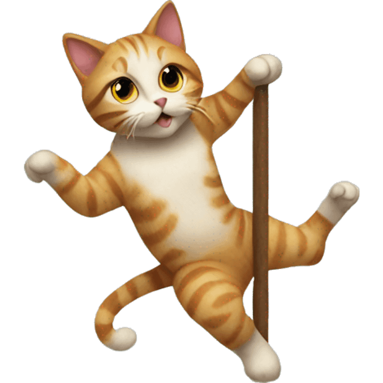 Cat poledance emoji