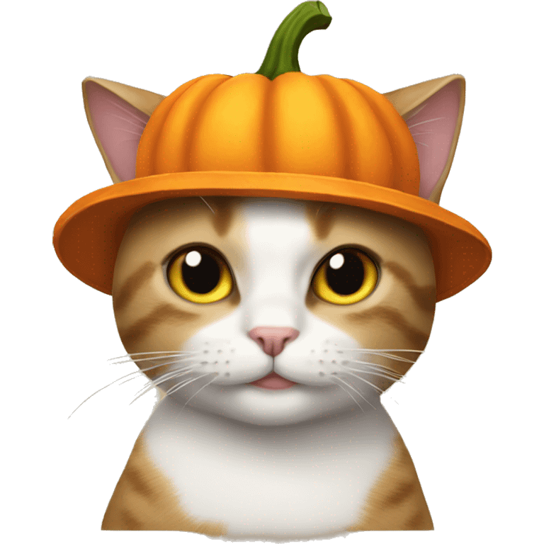 cat with pumpkin hat  emoji