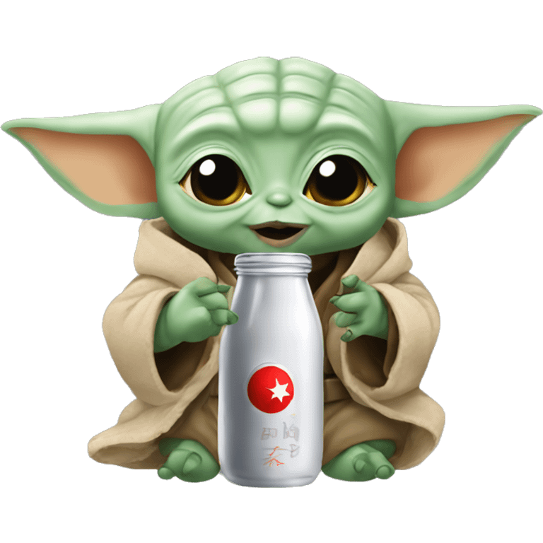 baby yoda drinking turkish raki emoji