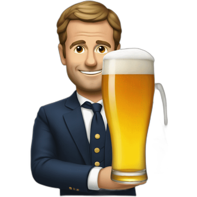 Macron beer emoji