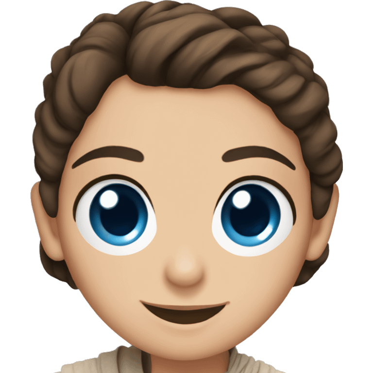 star wars rey with blue eyes smiling  emoji