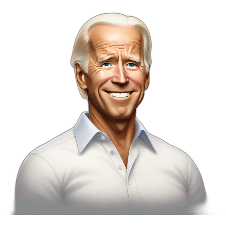 joe biden but super buff emoji