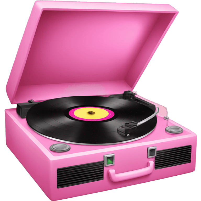 record player pink emoji