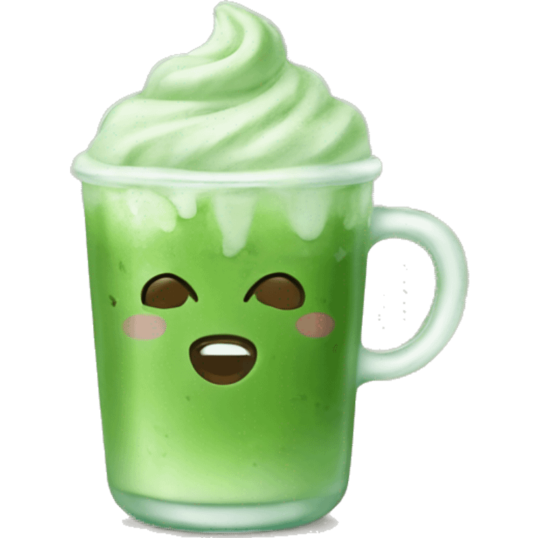 iced matcha latte emoji