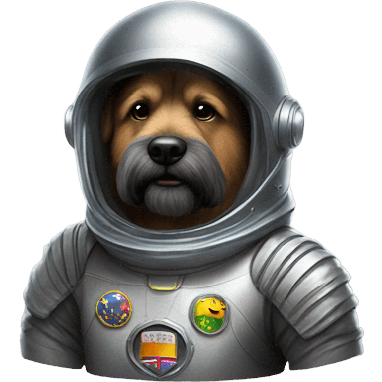 Bouvier des Flanders in a space suit emoji