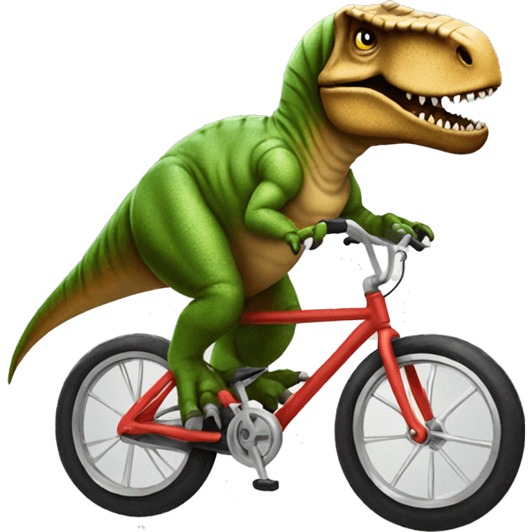 T-rex on bike emoji