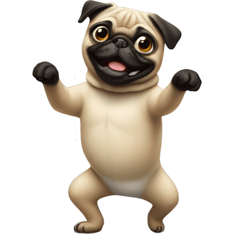 Pug dancing emoji