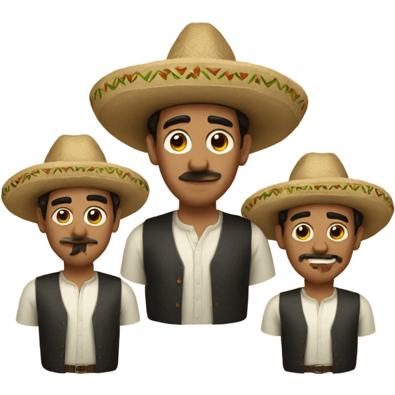 Three Mexican men  emoji