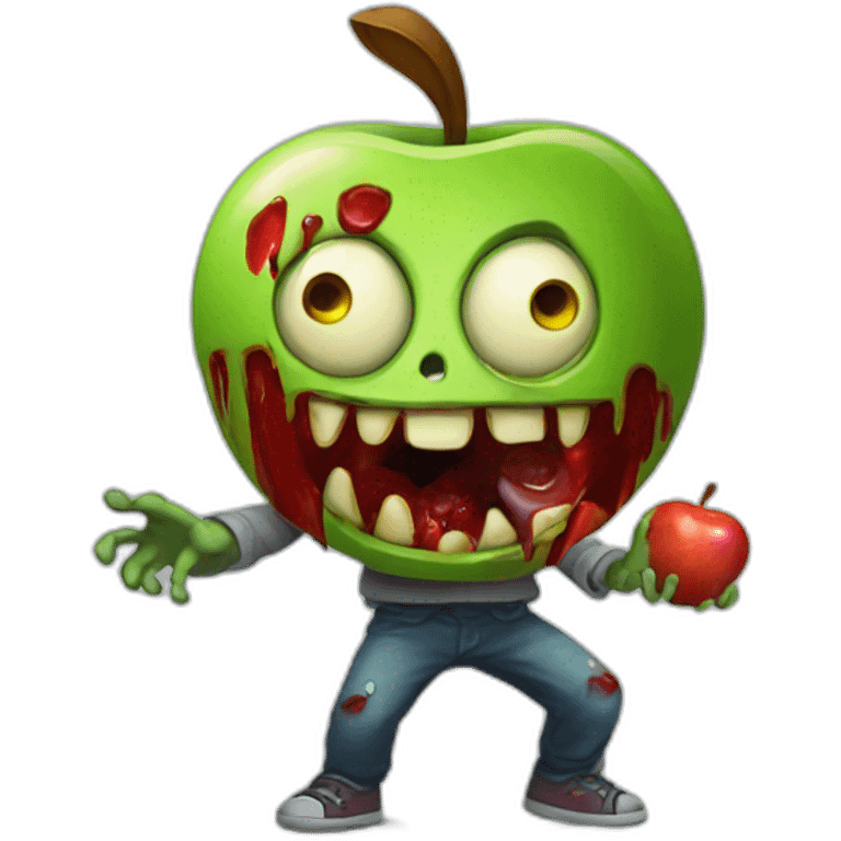 Zombies eat apple emoji