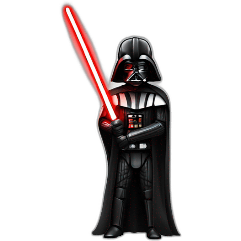 Dark vador holding a red light saber emoji