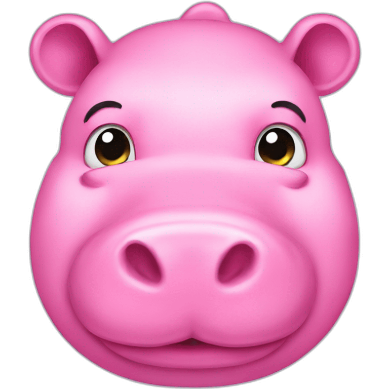 pink hippopotamus emoji