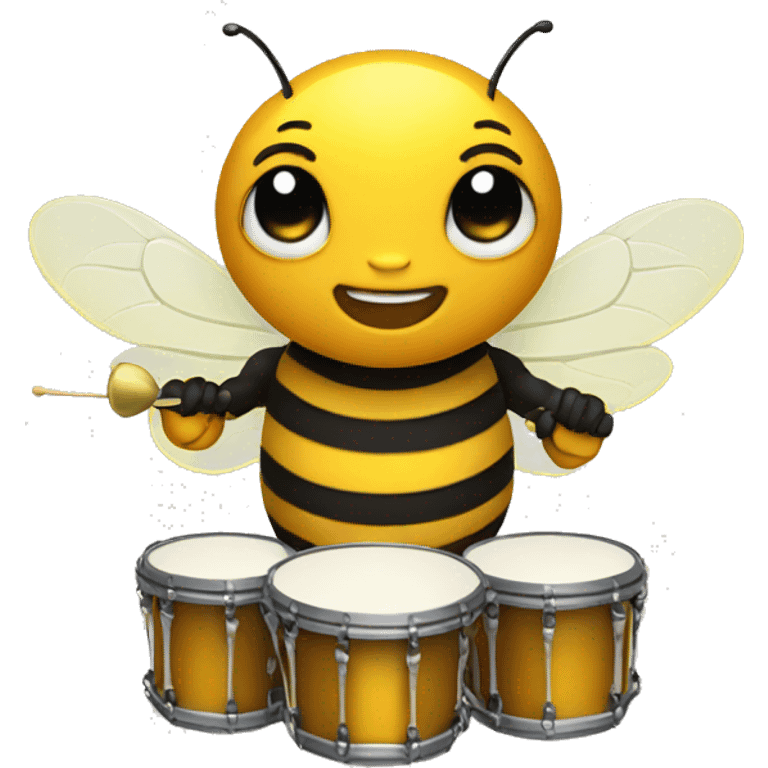 bee playing cymbals emoji