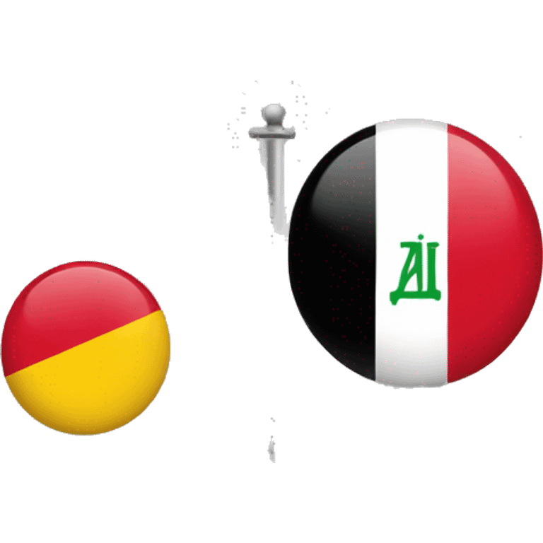 Mix flag Belgium, Iran and Germany  emoji