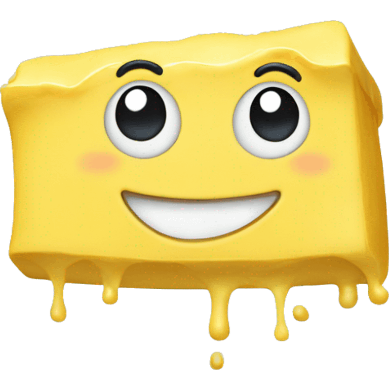 A happy butter emoji