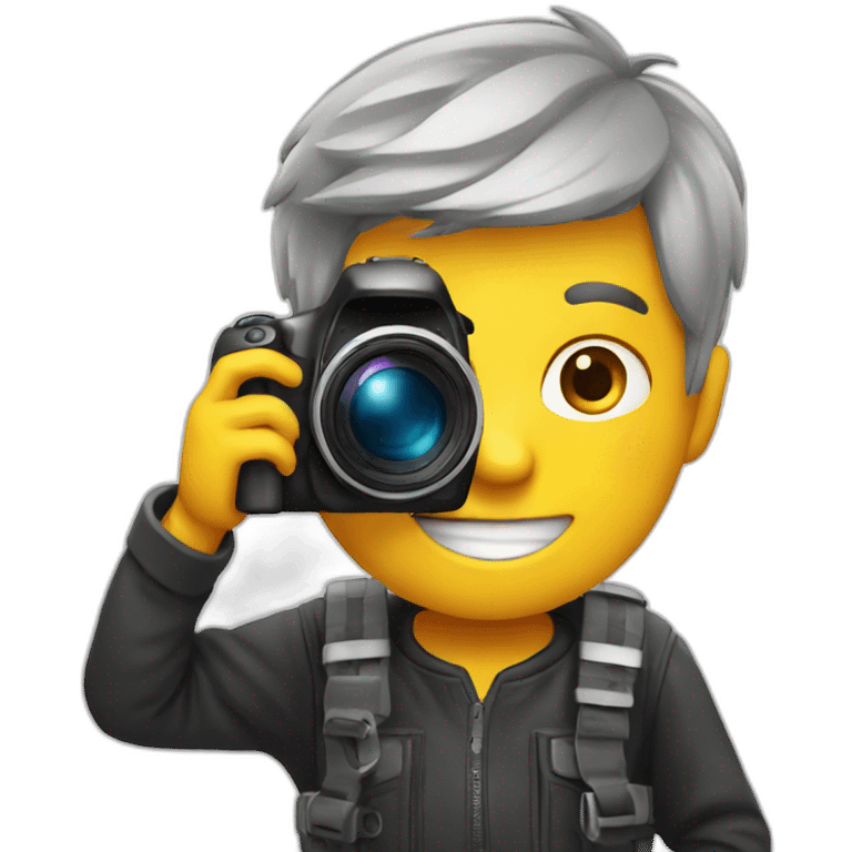 Funny photographer boy emoji