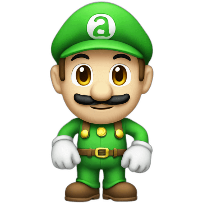 Luigi with a ra emoji