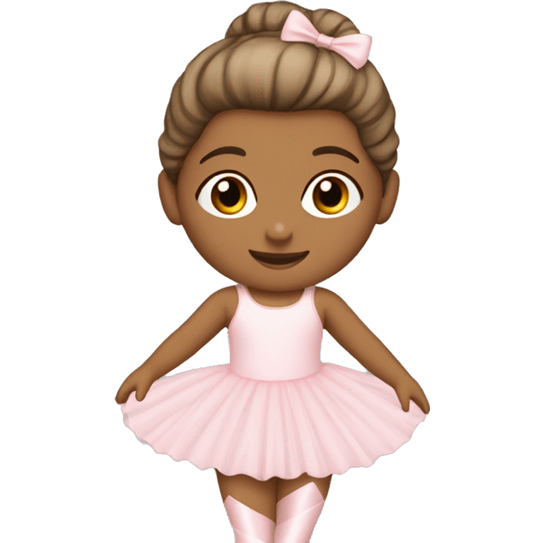 toddler ballerina medium skin tone emoji