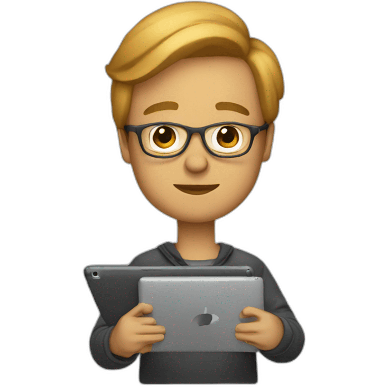 Designer with ipad emoji