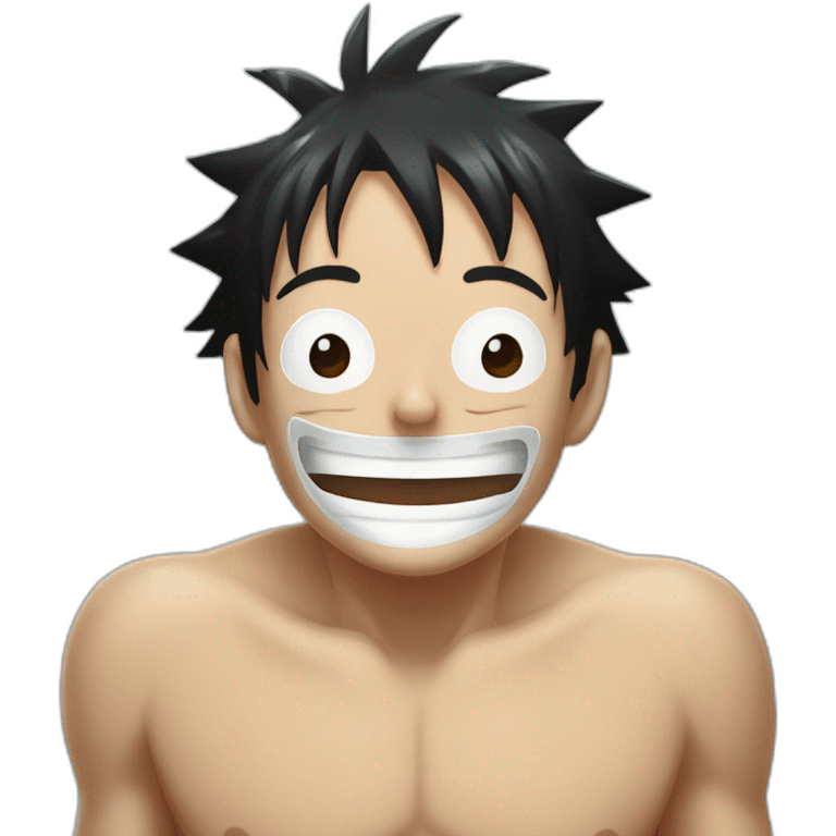 Luffy qui pren une douche emoji