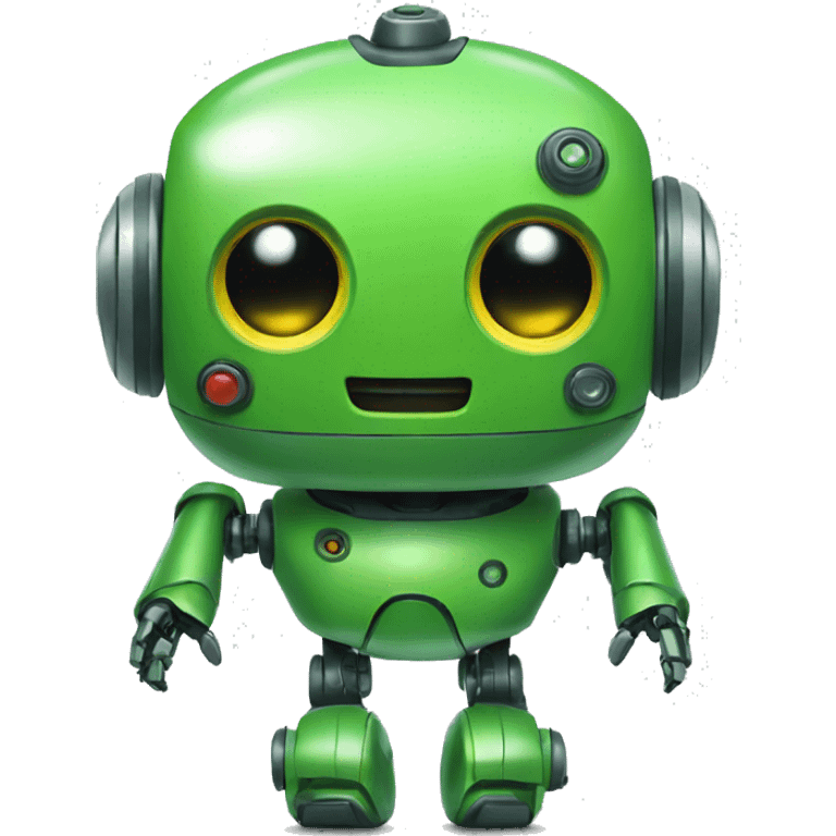 green cute robot emoji