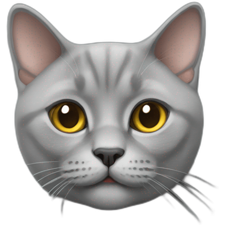 Grey British Cat Maxik emoji