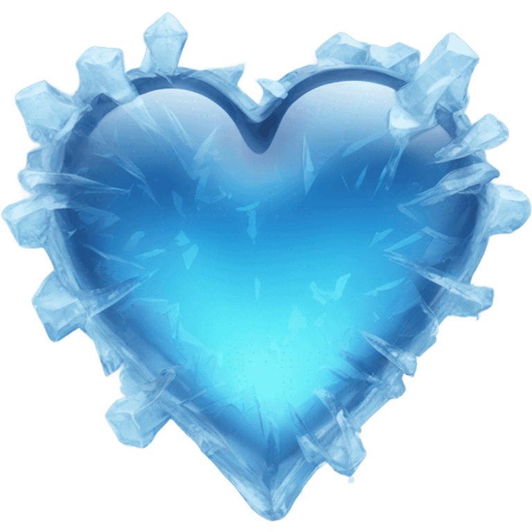 A blue heart freezed emoji