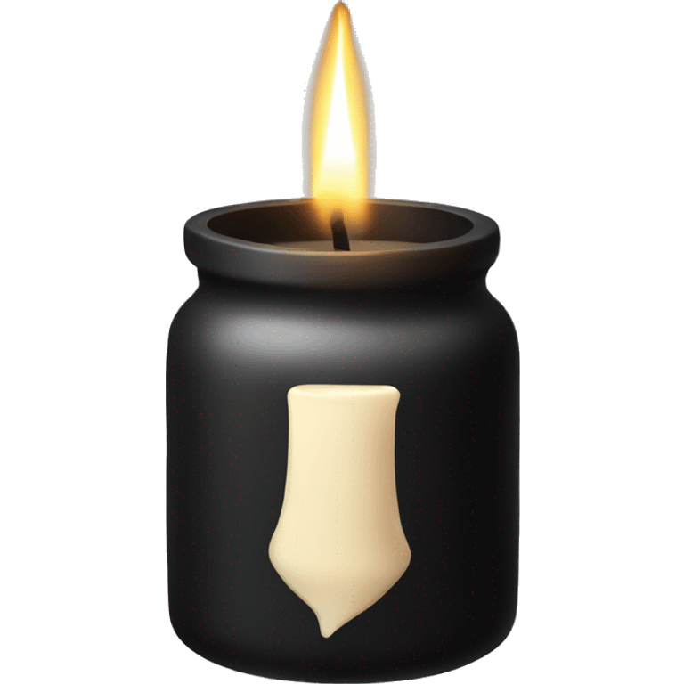 candle in a black jar emoji