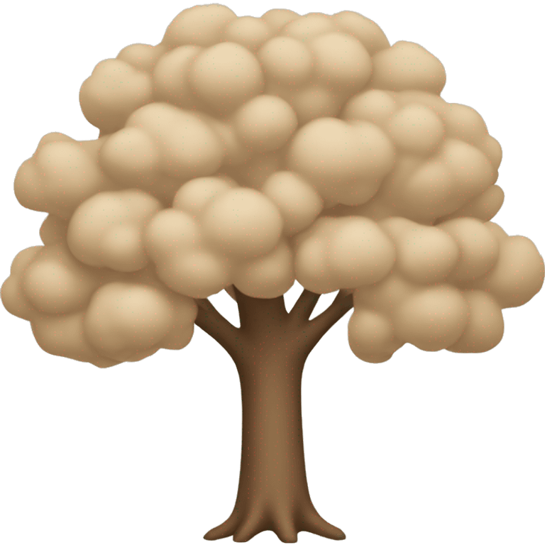 Beige tree emoji