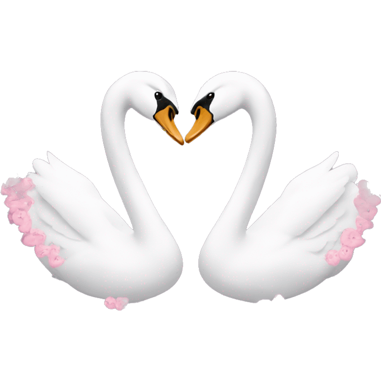 2 swans in a heart  emoji