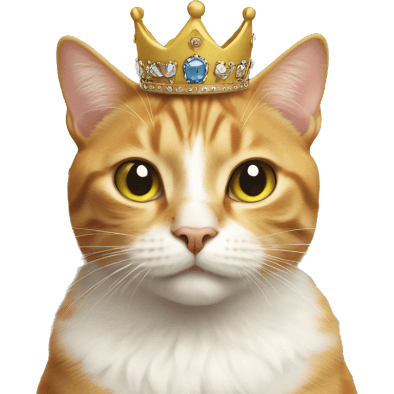 Cat wearing crown  emoji