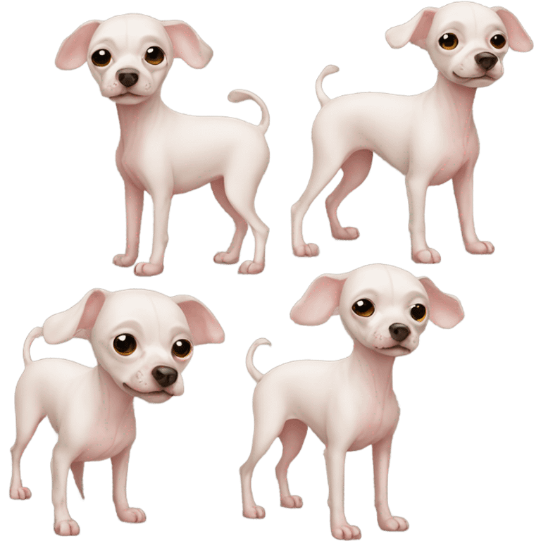 Hairless dog Christmas emoji