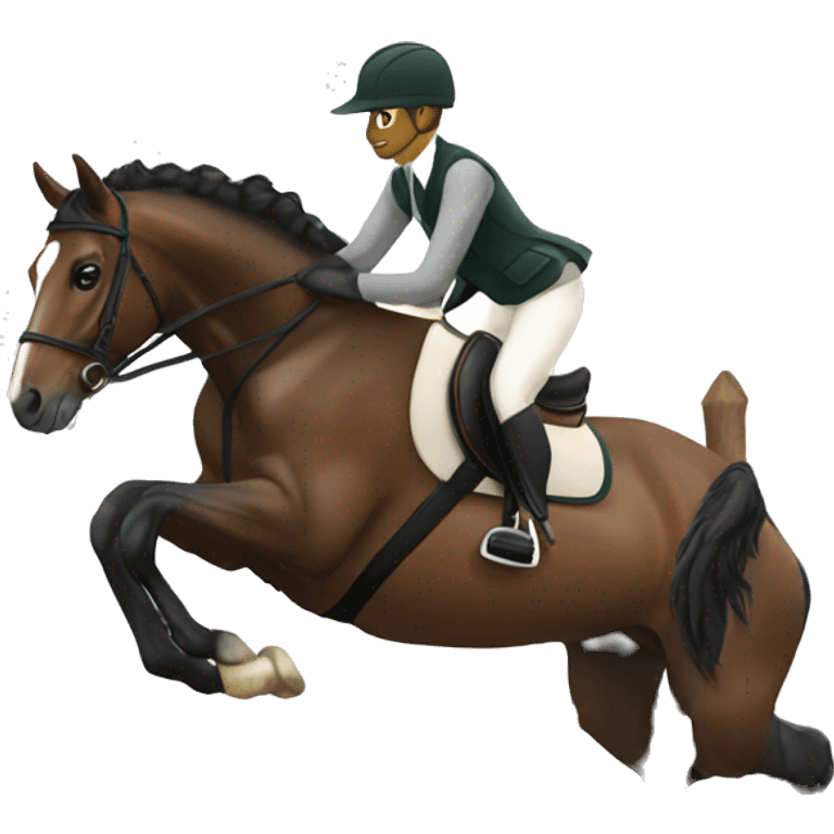 a hunter jumper horse emoji