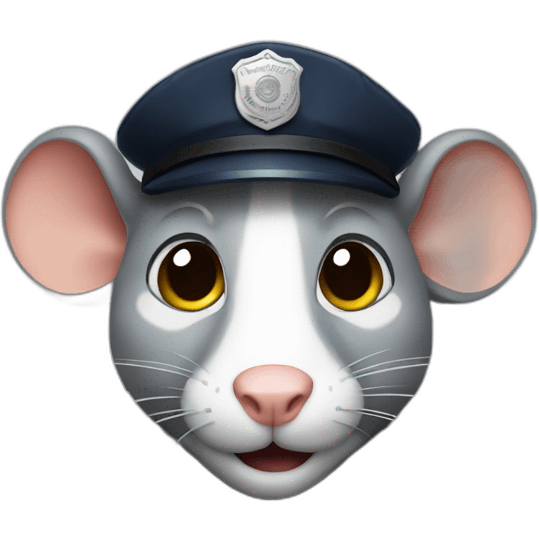 Rat arrested by the police emoji