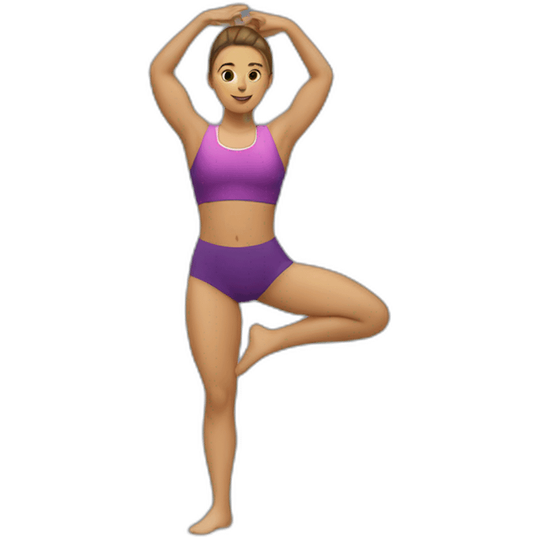 Gimnasta y barras emoji