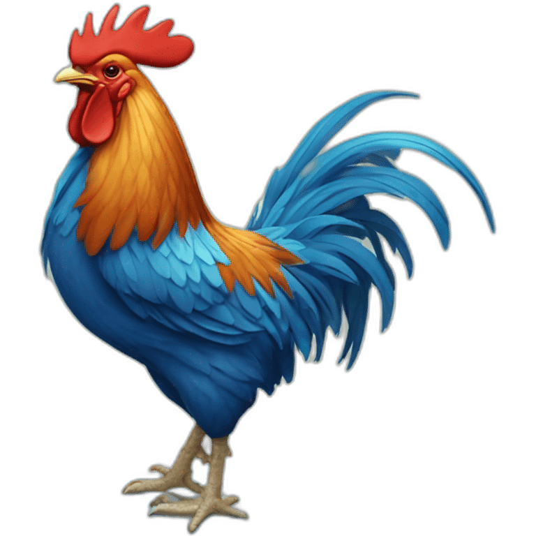 rooster blue emoji