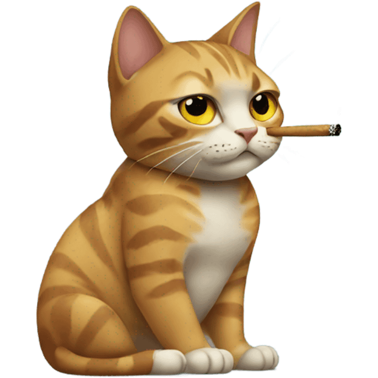 cat smoking emoji