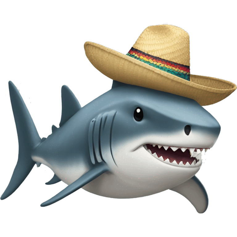 Tiburón con sombrero de copa emoji