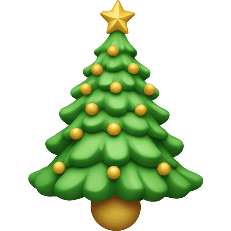 Vintage Christmas tree ornament emoji