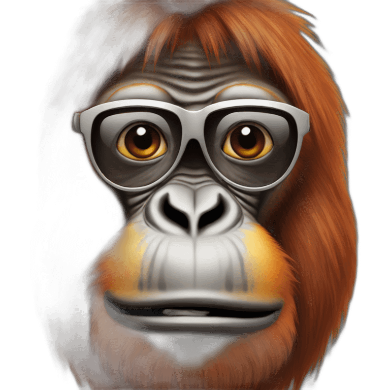 Cool orangutan emoji