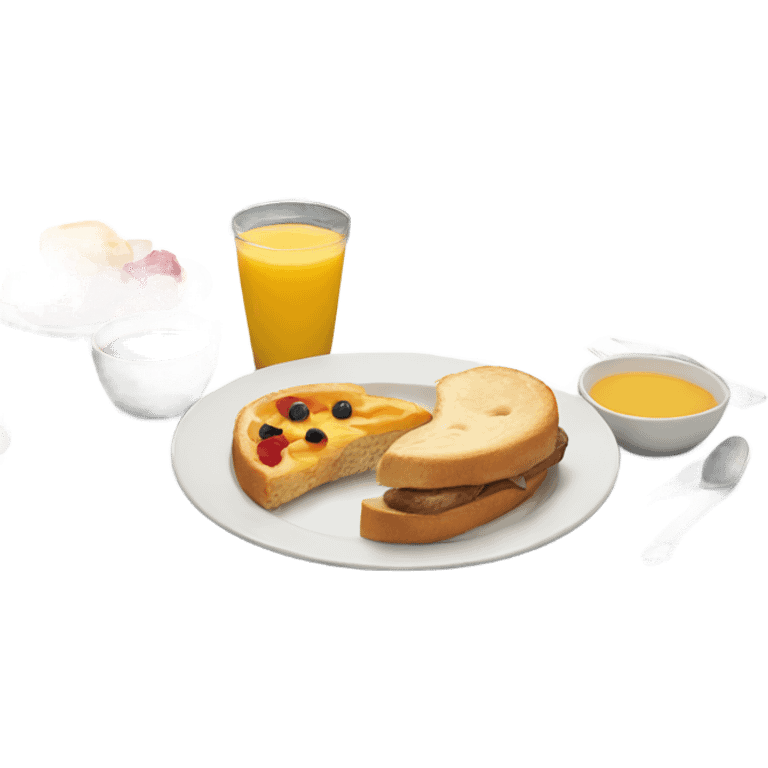 Plane eating breakfast  emoji