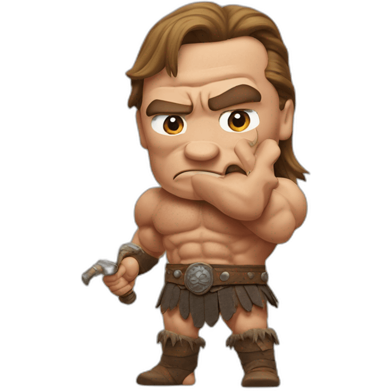 Conan the barbarian Arnold Schwarzenegger slap emoji