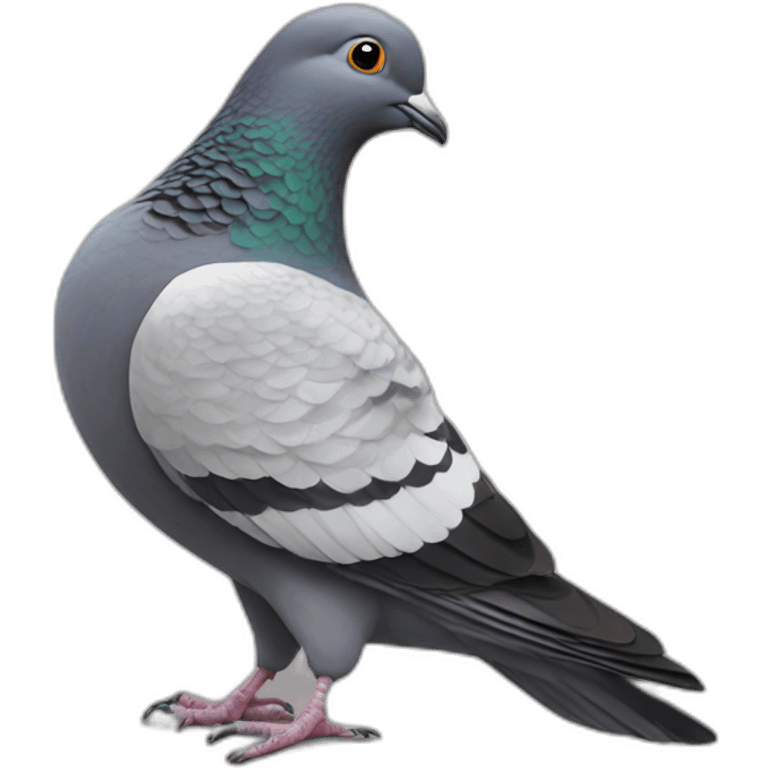 pigeon raises a wing emoji